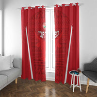 Custom Madagascar Football Window Curtain Go Barea Go