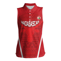 Custom Madagascar Football Women Sleeveless Polo Shirt Go Barea Go