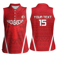 Custom Madagascar Football Women Sleeveless Polo Shirt Go Barea Go