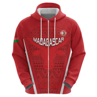 Custom Madagascar Football Zip Hoodie Go Barea Go