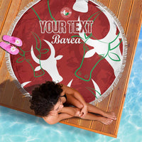 Custom Madagascar Football Beach Blanket Alefa Barea