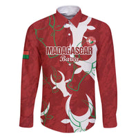 Custom Madagascar Football Family Matching Long Sleeve Bodycon Dress and Hawaiian Shirt Alefa Barea