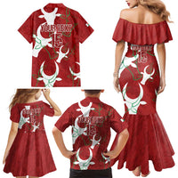 Custom Madagascar Football Family Matching Mermaid Dress and Hawaiian Shirt Alefa Barea