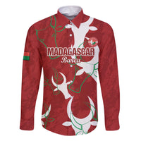 Custom Madagascar Football Family Matching Off The Shoulder Long Sleeve Dress and Hawaiian Shirt Alefa Barea