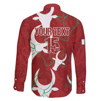 Custom Madagascar Football Family Matching Off Shoulder Short Dress and Hawaiian Shirt Alefa Barea