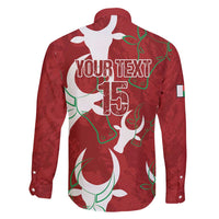 Custom Madagascar Football Family Matching Short Sleeve Bodycon Dress and Hawaiian Shirt Alefa Barea