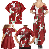 Custom Madagascar Football Family Matching Summer Maxi Dress and Hawaiian Shirt Alefa Barea