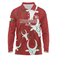 Custom Madagascar Football Long Sleeve Polo Shirt Alefa Barea
