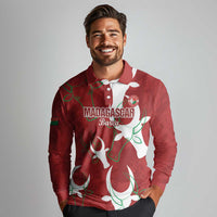 Custom Madagascar Football Long Sleeve Polo Shirt Alefa Barea