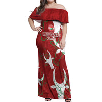 Custom Madagascar Football Off Shoulder Maxi Dress Alefa Barea