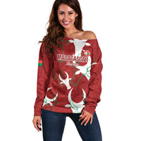 Custom Madagascar Football Off Shoulder Sweater Alefa Barea