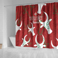 Custom Madagascar Football Shower Curtain Alefa Barea