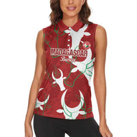 Custom Madagascar Football Women Sleeveless Polo Shirt Alefa Barea