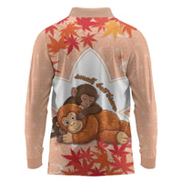 Cute Punch Monkey Long Sleeve Polo Shirt Small But Bravo