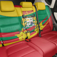 Benin National Day Back Car Seat Cover Coat Of Arms Yellow Allamanda