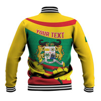 Personalised Benin National Day Baseball Jacket Coat Of Arms Yellow Allamanda