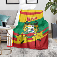 Benin National Day Blanket Coat Of Arms Yellow Allamanda