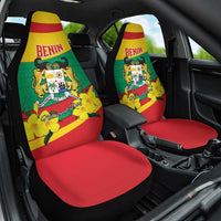 Benin National Day Car Seat Cover Coat Of Arms Yellow Allamanda