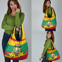 Benin National Day Grocery Bag Coat Of Arms Yellow Allamanda