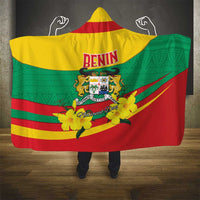 Benin National Day Hooded Blanket Coat Of Arms Yellow Allamanda