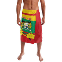 Personalised Benin National Day Lavalava Coat Of Arms Yellow Allamanda