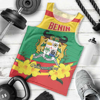 Personalised Benin National Day Men Tank Top Coat Of Arms Yellow Allamanda