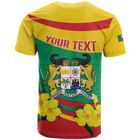 Personalised Benin National Day T Shirt Coat Of Arms Yellow Allamanda