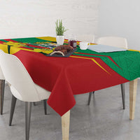 Benin National Day Tablecloth Coat Of Arms Yellow Allamanda