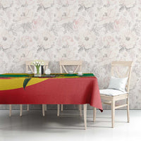 Benin National Day Tablecloth Coat Of Arms Yellow Allamanda