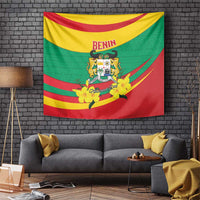 Benin National Day Tapestry Coat Of Arms Yellow Allamanda