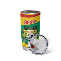 Personalised Benin National Day Tumbler Cup Coat Of Arms Yellow Allamanda