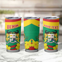 Personalised Benin National Day Tumbler Cup Coat Of Arms Yellow Allamanda