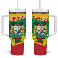 Personalised Benin National Day Tumbler With Handle Coat Of Arms Yellow Allamanda