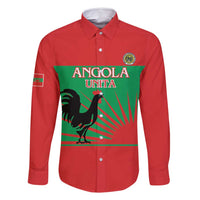 Personalised UNITA Angola Family Matching Long Sleeve Bodycon Dress and Hawaiian Shirt Party Flag Style