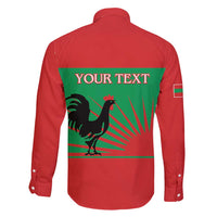 Personalised UNITA Angola Family Matching Long Sleeve Bodycon Dress and Hawaiian Shirt Party Flag Style