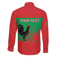 Personalised UNITA Angola Family Matching Off The Shoulder Long Sleeve Dress and Hawaiian Shirt Party Flag Style