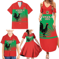 Personalised UNITA Angola Family Matching Summer Maxi Dress and Hawaiian Shirt Party Flag Style