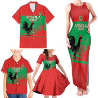 Personalised UNITA Angola Family Matching Tank Maxi Dress and Hawaiian Shirt Party Flag Style
