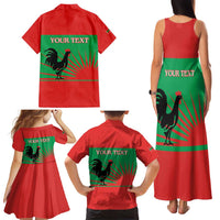 Personalised UNITA Angola Family Matching Tank Maxi Dress and Hawaiian Shirt Party Flag Style