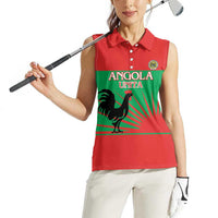 Personalised UNITA Angola Women Sleeveless Polo Shirt Party Flag Style
