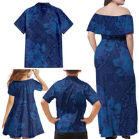 Hibiscus Mix ShweShwe African Pattern Family Matching Off Shoulder Maxi Dress and Hawaiian Shirt - Wonder Print Shop