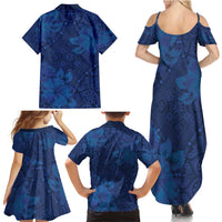Hibiscus Mix ShweShwe African Pattern Family Matching Summer Maxi Dress and Hawaiian Shirt - Wonder Print Shop