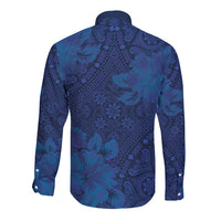 Hibiscus Mix ShweShwe African Pattern Long Sleeve Button Shirt - Wonder Print Shop