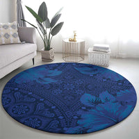 Hibiscus Mix ShweShwe African Pattern Round Carpet - Wonder Print Shop