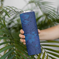 Hibiscus Mix ShweShwe African Pattern Skinny Tumbler - Wonder Print Shop