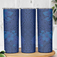 Hibiscus Mix ShweShwe African Pattern Skinny Tumbler - Wonder Print Shop
