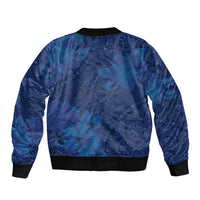 Hibiscus Mix ShweShwe African Pattern Sleeve Zip Bomber Jacket - Wonder Print Shop