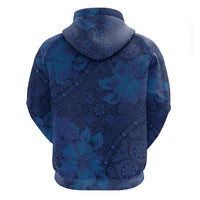 Hibiscus Mix ShweShwe African Pattern Zip Hoodie - Wonder Print Shop