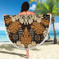 Hibiscus Mix African Pattern Beach Blanket - Wonder Print Shop