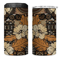 Hibiscus Mix African Pattern 4 in 1 Can Cooler Tumbler - Wonder Print Shop